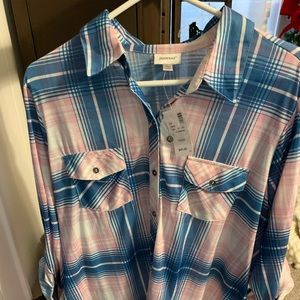 Plus Size Plaid Shirt